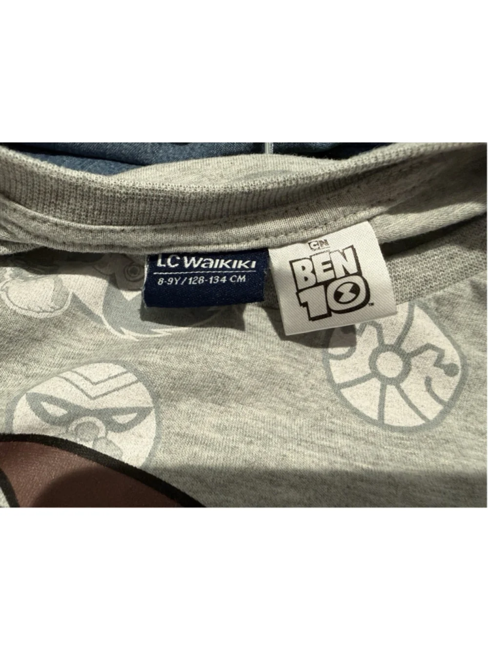 LC Waikiki Ben 10 Graphic Print Sweatshirt Pullover Crew Neck Gray 8-9Y